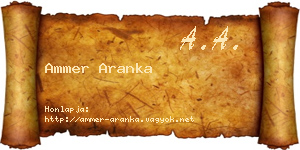 Ammer Aranka névjegykártya