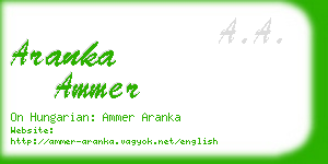 aranka ammer business card